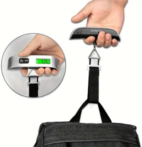 Jouis Bagaj Tartısı Bavul Tartısı Dijital - Hassas ve Taşınabilir Hostes, Pilot, Uçak, Kurban Ağırlık Ölçümü için kantar LCD Ekran ve 4 Ağırlık Birimi - 50 kg Kapasite, Taşınabilir Tasarım - Görsel 4