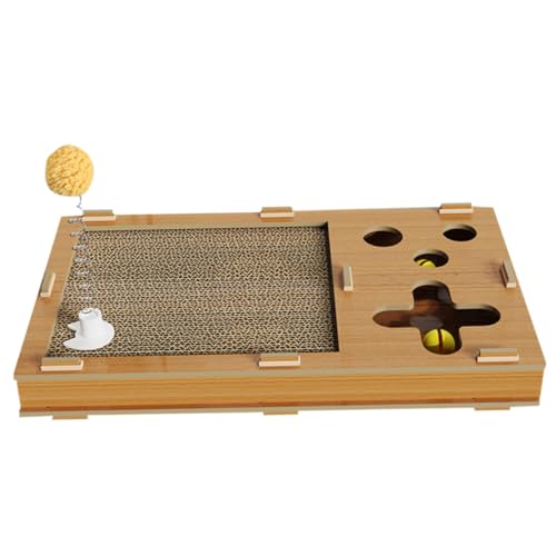 ifundom Griffoir Chat Carton pour Intérieur Interactif Rayures Tapis de Griffade Décoratif pour Protéger Meubles