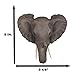 Ebros Safari African Bush Elephant With Trunk Up Wall Bust Sculpture 9