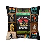 ZUMBULKJ Bigfoot Gifts for Men, Big Foot Sasquatch Gifts for Men, Bigfoot Sasquatch Gifts for Kids, Adults, Funny Big Foot Gift for Birthday Throw Pillow Cover 18"X 18"