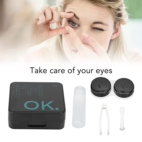 Estojo para Lentes de Contato Simples, Kit de Estojo para Lentes de Contato Portátil Cuidados Saúde