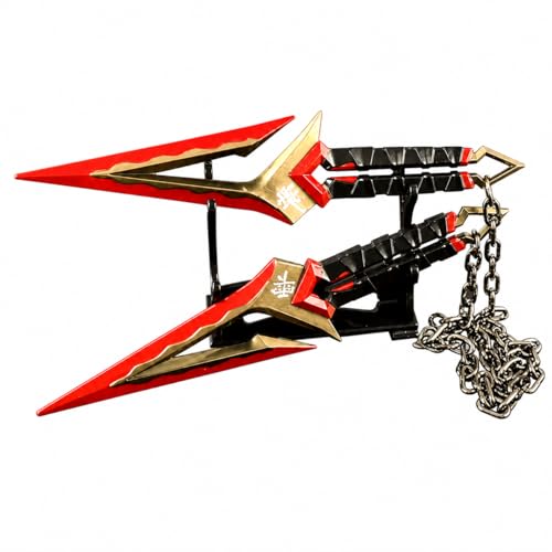Toys Top Wonders Replica Dagas Araxys Bio-Harvester 3D Merchandising Valorant, coltello Melee con catena, 16 cm (rosso)