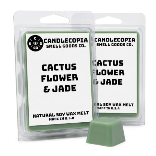 Candlecopia Cactus Flower and Jade Scented Wax Melts, 2-Pack, 12 Cubes