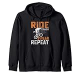 Ride Crash Swear Repeat Bike Bicycle Cool Gift