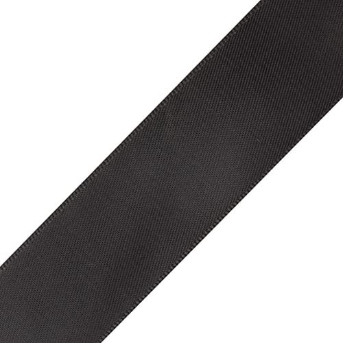 Fondersy 25mm X 91M Double Faced Satin Ribbon Black Polyester Ribbon for Gift Wrapping Wedding Decoration Floral Arrangement Crafts - Image 2