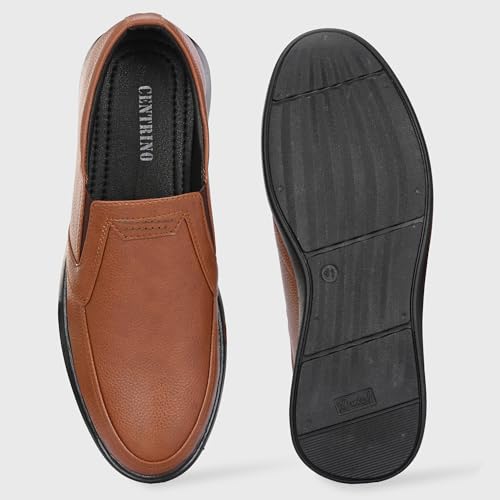 Image of Centrino Men's Formal Shoes | Elegant Slip-On Derby for Business & Casual Wear | Premium Craftsmanship for a Stylish & Sophisticated Look | Cushioned Insole for All-Day Comfort & Support