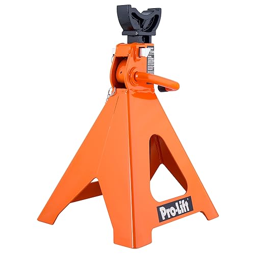 Image of Pro-LifT Heavy Duty 6 Ton Jack Stands Pair - Double Locking Pins - Handle Lock and Mobility Pin for Auto Repair Shop with Extra Safety
