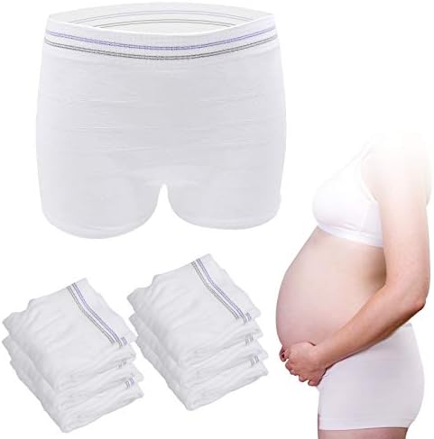 HANSILK Mesh Postpartum Underwear 6 Pack High Waist Reusable Post Bay C-Section Recovery Maternity Panties for Women Washable Mesh Panties (XL)