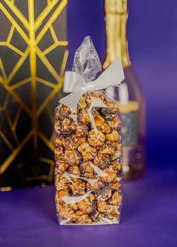 Luxe Bubble Box with Caramel Dark Chocolate Popcorn by Send A Cake, Ready to Gift, No Assembly Required - Happy Birthday Surprise - Unique Birthday Gift for Women, Men, Sister, Mom, Dad, Best Friend - Thumbnail 7