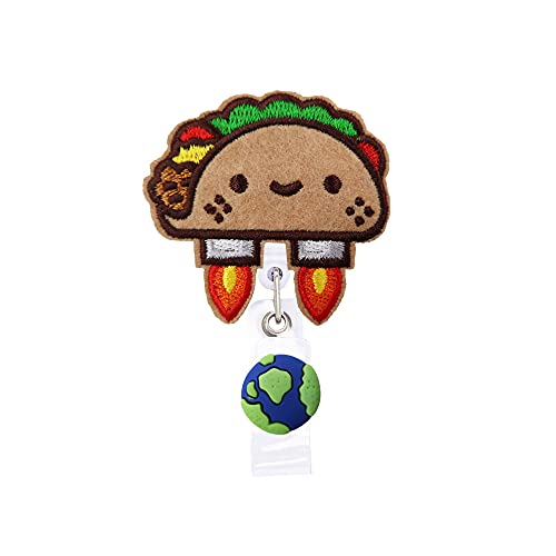 Porte-badge rétractable avec pince crocodile Taco pour carte d'accès et clé