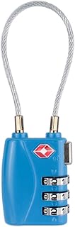 DOITOOL Password Padlock Travel Padlock Wire Rope Password Lock Customs Lock Password Wire Rope Travel TSA Customs Lock 3-bit Password Customs Lock