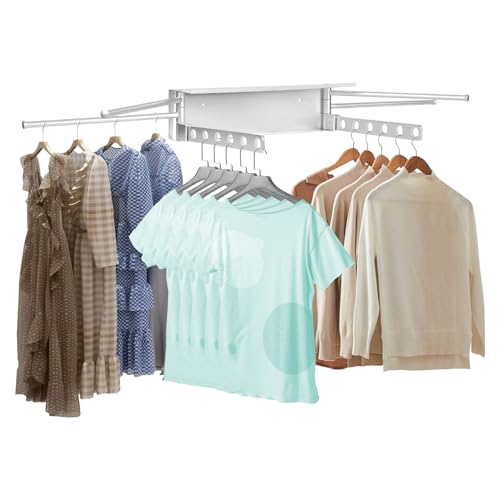 Tendedero giratorio 180°, 99,5 cm, tendedero para la ropa, montaje en pared, pequeño, extensible, montaje en pared, montaje en pared, plegable, para baño, balcón