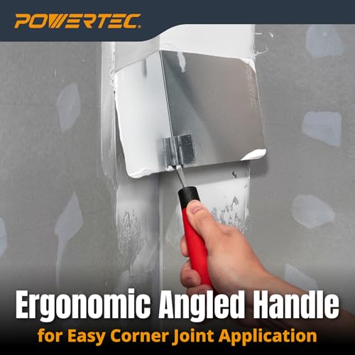 Image of POWERTEC 5 inch x 4 inch Stainless Steel Inside Corner Drywall Knife for Gyprock and Plasterboard - 1 PK (72176)