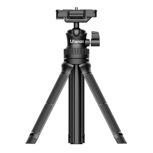 Tripé Muntifunciona Extensível Ulanzi Preto, 2 em 1, Cabeça Esférica, Pau de Selfie, Parafuso 1/4