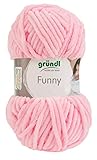 Gründl Wolle Garn'Funny Uni' 100g Woll stricken häckeln Pullover Pastell-Rosa