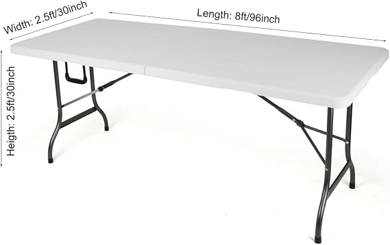 2 Pack 8ft Navy Blue Spandex Table Skirt Spandex Tablecloth Stretch Fitted Cover for 96Lx30Wx30H Inch Rectangular Table