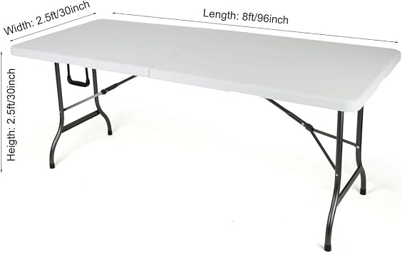 2 Pack 8ft Navy Blue Spandex Table Skirt Spandex Tablecloth Stretch Fitted Cover for 96Lx30Wx30H Inch Rectangular Table