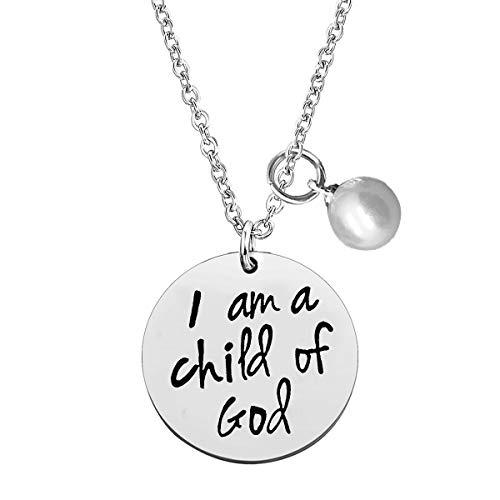 Xiahuyu Goddaughter Gifts for Women for I am a Child of God Necklace First Communion Gift Baptism Gifts for Godchild Religious Jewelry Goddaughter Necklace Gift