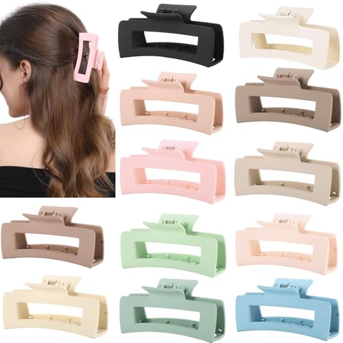 12-Piece Pastel Hair Claw Clips