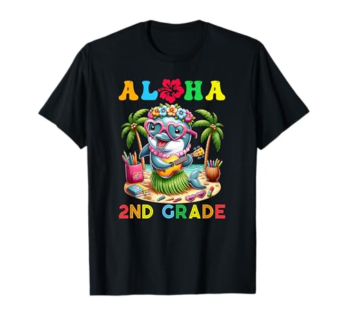 Aloha Second Grade Delphin Hawaii Back to School Kids Girl T-Shirt