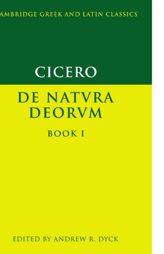 Cicero: De Natvra Deorvm, Book 1