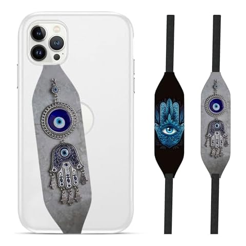 Switchbands Reversible Phone Grip Strap | Comfortable Cell Phone Finger Holder & Phone Loop for Secure Handling | Phone Hand Straps for Phone Cases | Wireless Charging Compatible - Hamsa Hand Cover