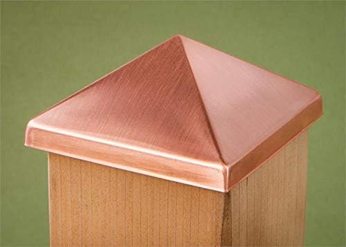 4x4 Post Point Cap - Solid Copper (3-1/2" x 3-1/2") - 10 Pack