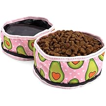 Pawtitas Portable Foldable Dog Travel Bowls | Large Capacity, 3 Cups Food & 700 Ml Water | Collapsible, Waterproof, Suitable for All Dog Breeds
