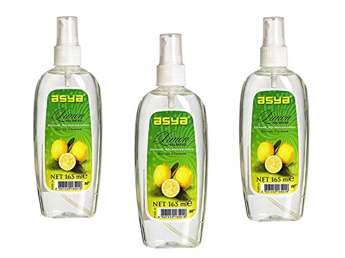 Asya Limon Kolonya After Shave Duftwasser 80° Kolonyasi 3 x 165 ml Lemon Zitrone Aftershave Spray Cover