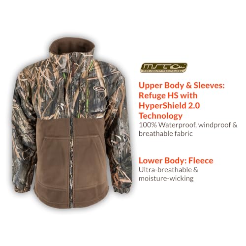 Image of Drake Waterfowl Youth MST Eqwader Warm Moisture-Wicking Fleece Lined Waterproof Windproof Breathable Full-Zip Outdoor Jacket