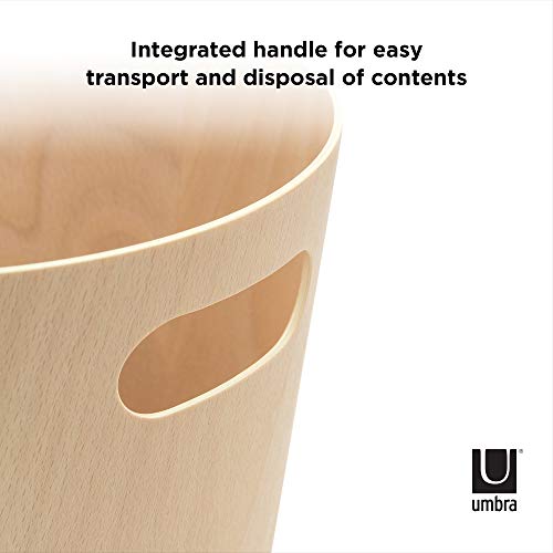 Umbra Woodrow, Natural 2 Gallon Modern Wooden Trash Can Wastebasket Or Recycling Bin For Home Or Office #TOP4