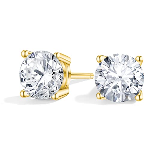 Moissanite Earrings Lab Created Diamond 925 Sterling Silver Stud...