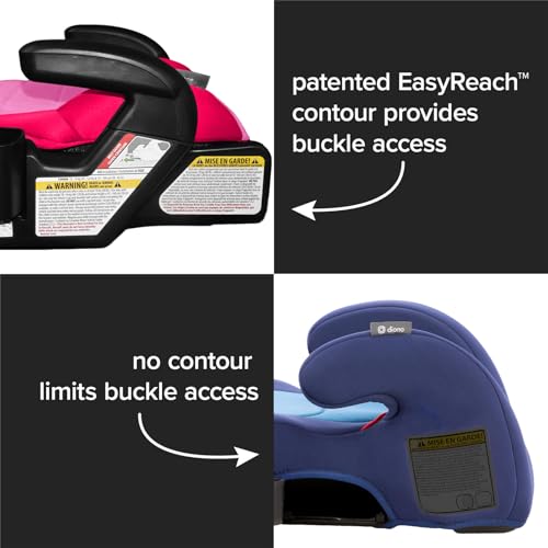 Image of Diono Connect3 RXT Backless Booster, Pack of 2, Slim Fit 3-Across in Many Mid-Sized Sedans and SUVs, for Children from 40-120 lbs., Lightweight with Latch connectors, Pink Cotton Candy