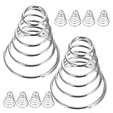 RUNROTOO Replacement Battery Springs 10Pcs 304 Stainless Steel Tapered Compression 0.8Mm Wire Diameter 40Mm