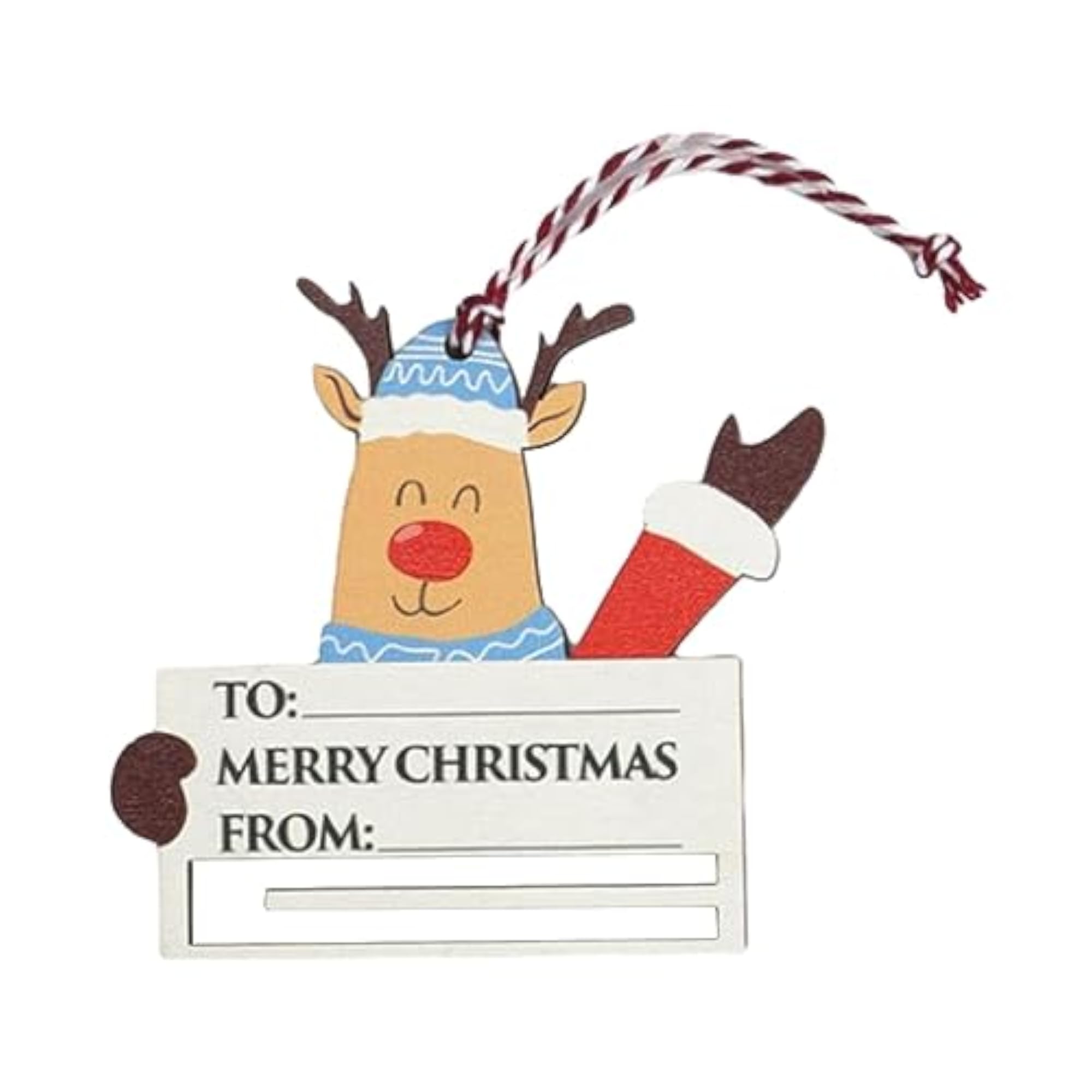 Christmas Wooden Money Holder Clip, Elk Decoration