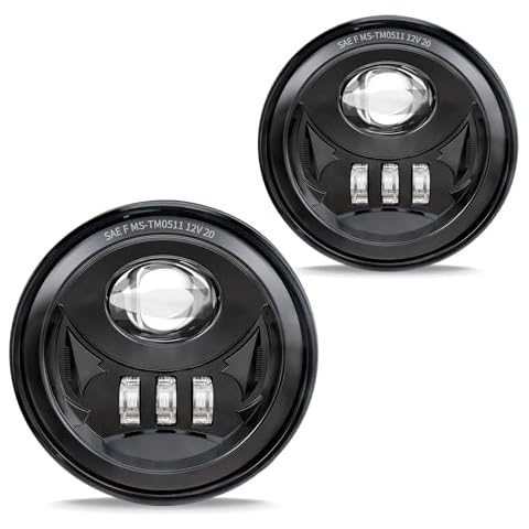 Z-OFFROAD New DOT Approved LED Fog Lights for 2005-2011 Tacoma, 2004-2006 Solara, 2008-2015 Sequoia, 2007-2013 Tundra - Black Cover