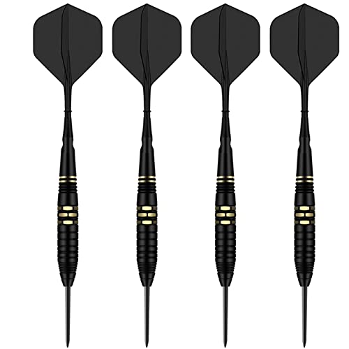 Tobeit 9Pcs Integrated Dart Shaft Plastic Integrated Dart Shaft And Flights 2Ba Screw In-One Dart Flight(Black) #TOP2