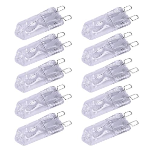 WOLTHID Ampoule G9 Ampoule halogène G9 20Watt 220Volt 40W 60W Ampoule halogène G9 220V 25W 2Pin 2700K Blanc chaud pour lampe en cristal Ventilateur de plafond Lumière 10PCS 40W