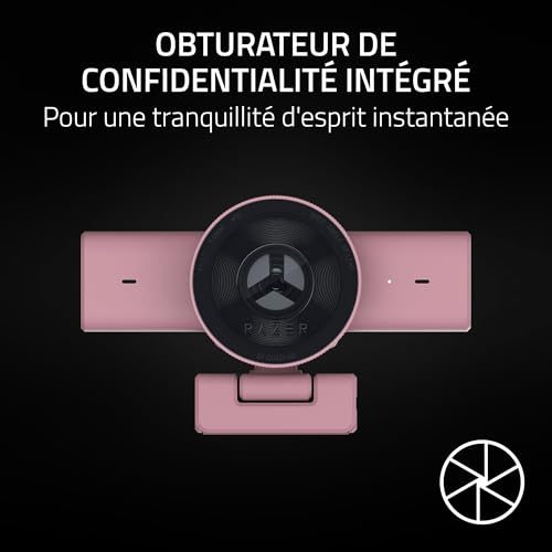Razer Kiyo V2 X - Webcam Full HD 1080p, 60 FPS pour Les créateurs - Autofocus Rapide - Objectif Grand Angle - Micro intégré - Compatible avec Open Broadcaster Software et Xsplit | Quartz
