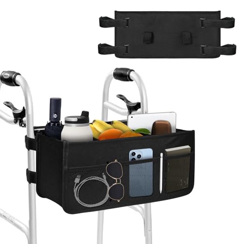 Walker Basket for Folding, Folding Basket for Walker Bags for Walker Storage Bag with Big Capacity,...