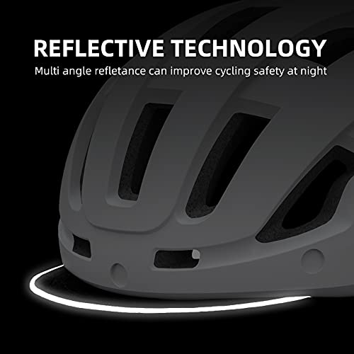 Batfox Bike Helmet Adults Mens Womens Bicycle Helmets Casco Bicicleta Street Urban Commuter Road Cycling Helmet With Rechargeable Led Light Visor Portable Backpack (White-(Lens+Cloth Visor)) #TOP2