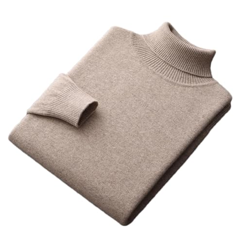 SaoBiiu Men's Wool Sweater Turtleneck Pullover Long Sleeve Warm Business Casual Knitted Sweater