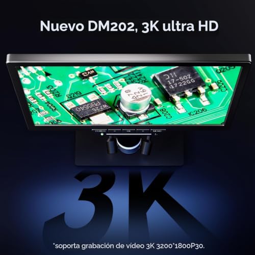 Miniatura 2 de Tomlov Dm202 Hdmi Microscopio Digital De 10,1 Pulgadas, 1080p Grabación De Vídeo 16mp Lcd Lupa Digital Para Soldando Monedas, Con Luces Led Ajustables, Compatible Con Windows Mac Tv Proyector