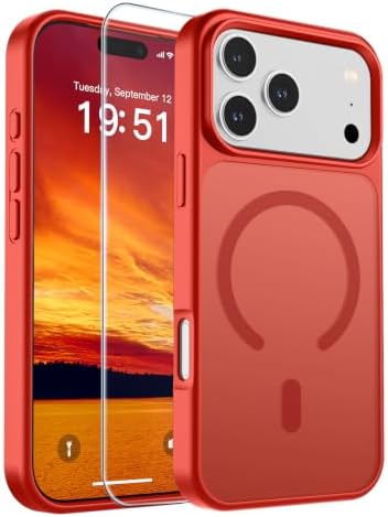 SUPFINE Magnetic for iPhone 18 Pro Case/iPhone 17 Pro Case Red