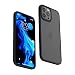 Produktbild Translucent Matte HüLle iPhone 13 Pro Silikon, Translucent Harte PC Rückseite mit Weichem Silikon Rand, Anti-Scratch StoßFest Airbags Schutz füR iPhone 13 HandyhüLle 6.1 Zoll, Schwarz