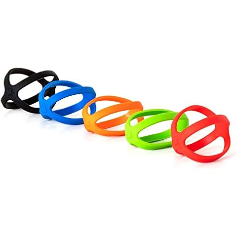 Grifiti Band Joes X + Cross Style 3 Inch 5 Pack Long Lasting Silicone Bands Cooking Grade Hot Cold UV Chemical Resistant for Slim Wallet, Cards, Game Cards, Jewery Boxes, Small Wraps Cover