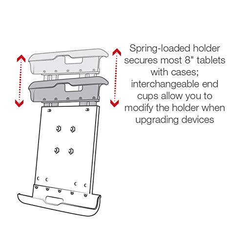 Ram Mounts RAM-HOL-TAB29U Tab-Tite Spring Loaded Halterung für 8 Zoll Tablets mit Hüllen