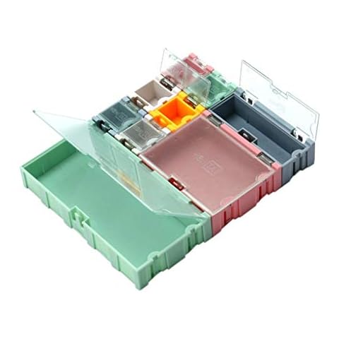 Youngy Electronic Component Storage Box, 9Pieces/Set SMD Container SMT IC Electronic Component Mini Storage Box Jewelry Case Cover
