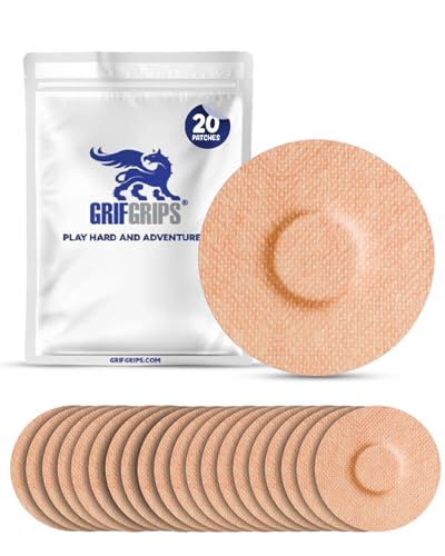 GrifGrips® Libre 3 Sensor Covers Waterproof – CGM Covers Adhesive Patches Compatible for Freestyle Libre 3 & Plus Sensor Cover Overpatches – CGM Patch for 10-14 Days – 20 Pack (Tan)