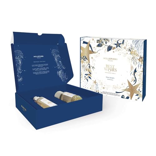Millefiori Giftset Dolce Vaniglia - DIFFUSORE A Bastoncini 100ML + Spray per Ambienti Dolce Vaniglia